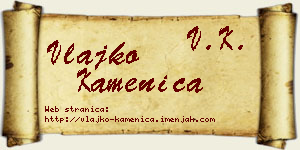 Vlajko Kamenica vizit kartica